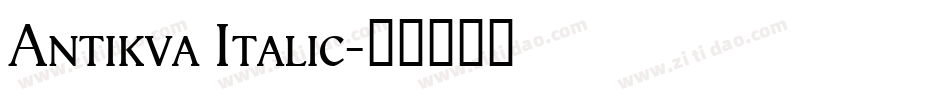 Antikva Italic字体转换